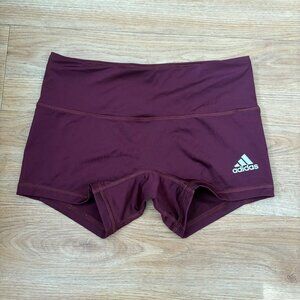 Adidas Climalite Athletic Low Rise Fitted Training Shorts Maroon Women’s Size M